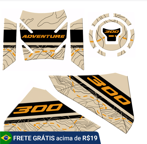 Adesivo Protetor Tanque Bocal Lateral Sahara 300 Adventure