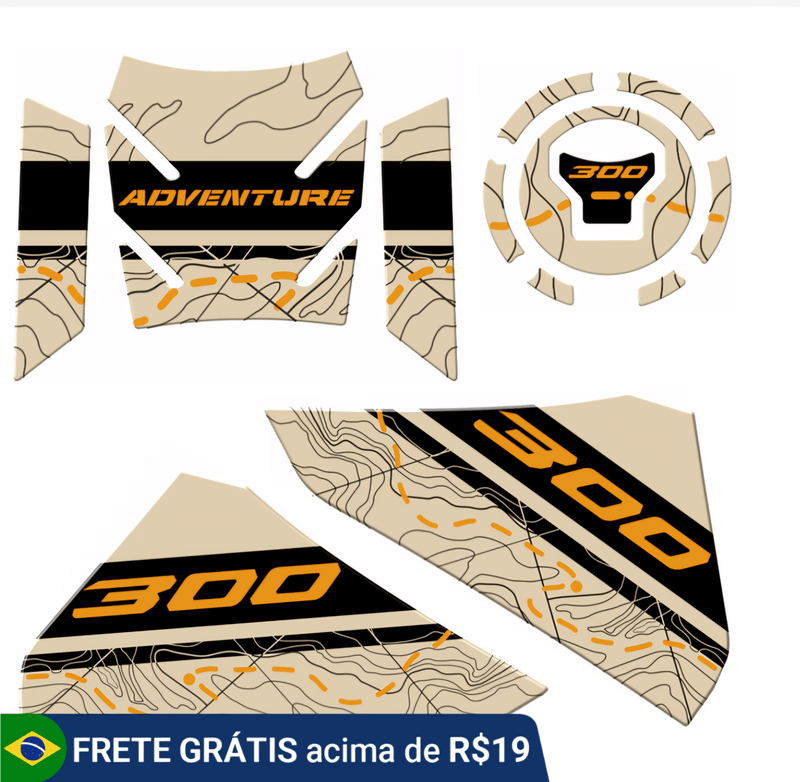 Adesivo Protetor Tanque Bocal Lateral Sahara 300 Adventure
