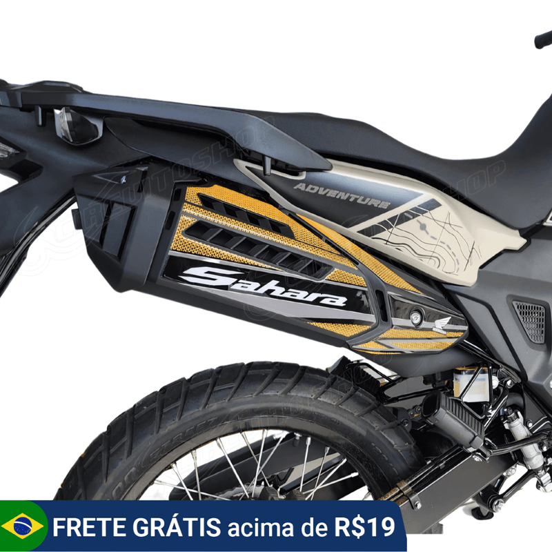 Upgrade Visual para sua Moto – Adesivo Protetor Escapamento 3D Sahara 300