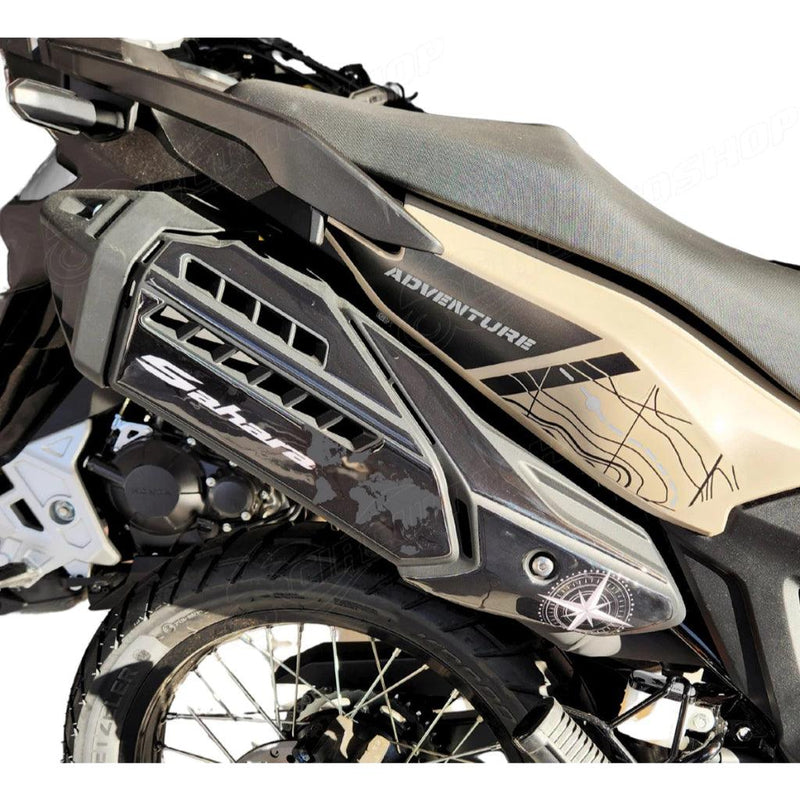 Upgrade Visual para sua Moto – Adesivo Protetor Escapamento 3D Sahara 300