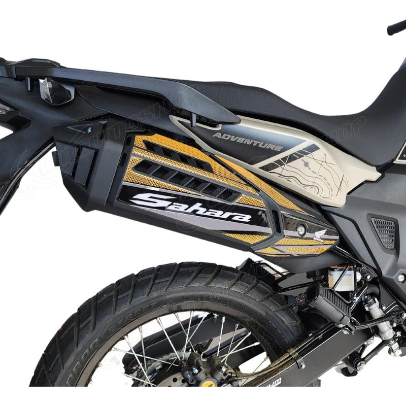 Upgrade Visual para sua Moto – Adesivo Protetor Escapamento 3D Sahara 300