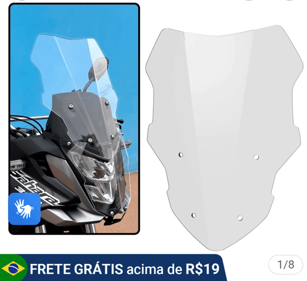 Bolha Média Cristal Sahara 300 2024 2025 Honda